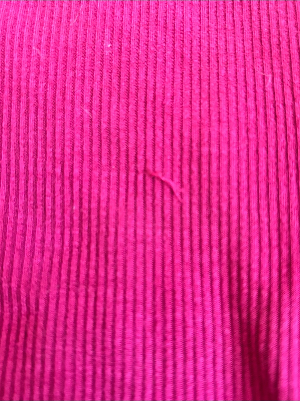 Ribbed Short Sleeve Crop Top - Raspberry Pink - Picture 3 of 8
